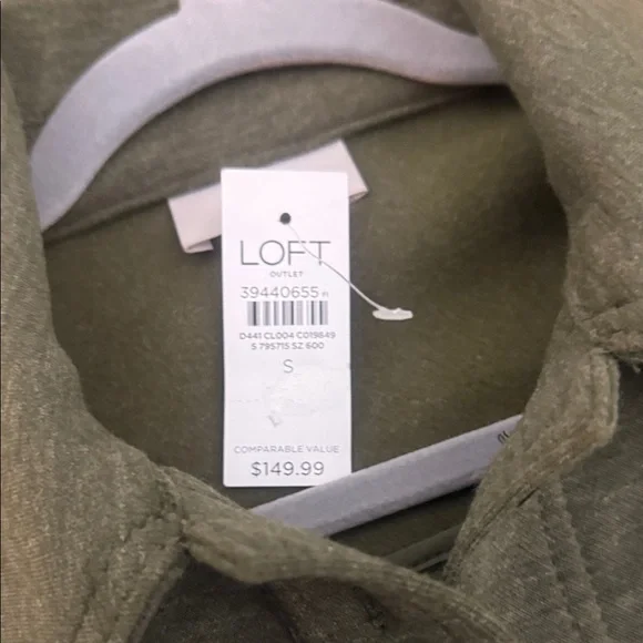 LOFT Olive Utility Button-Up Jacket - Picture 5 of 5